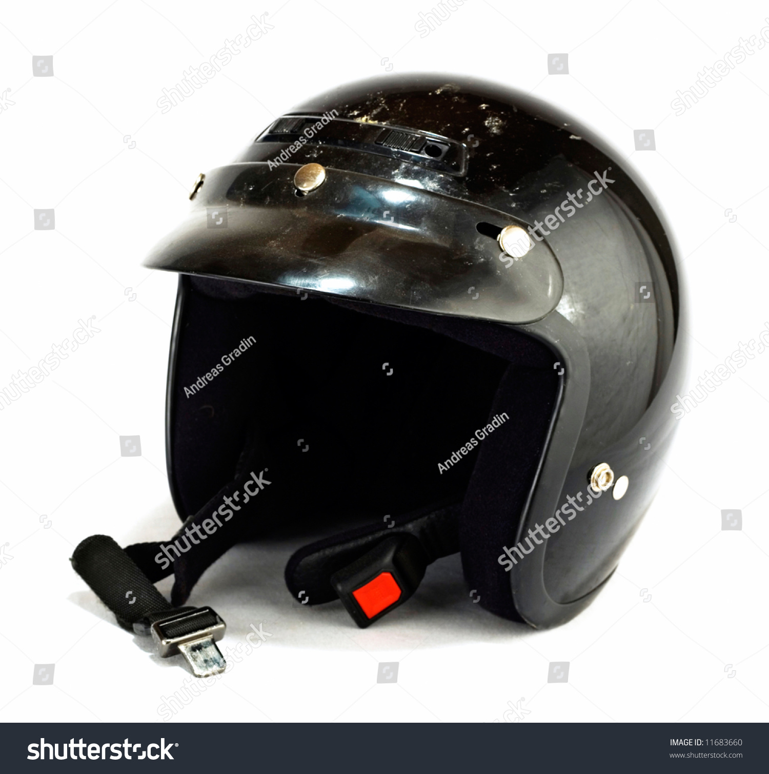 Black Helmet On A White Background Stock Photo 11683660 : Shutterstock