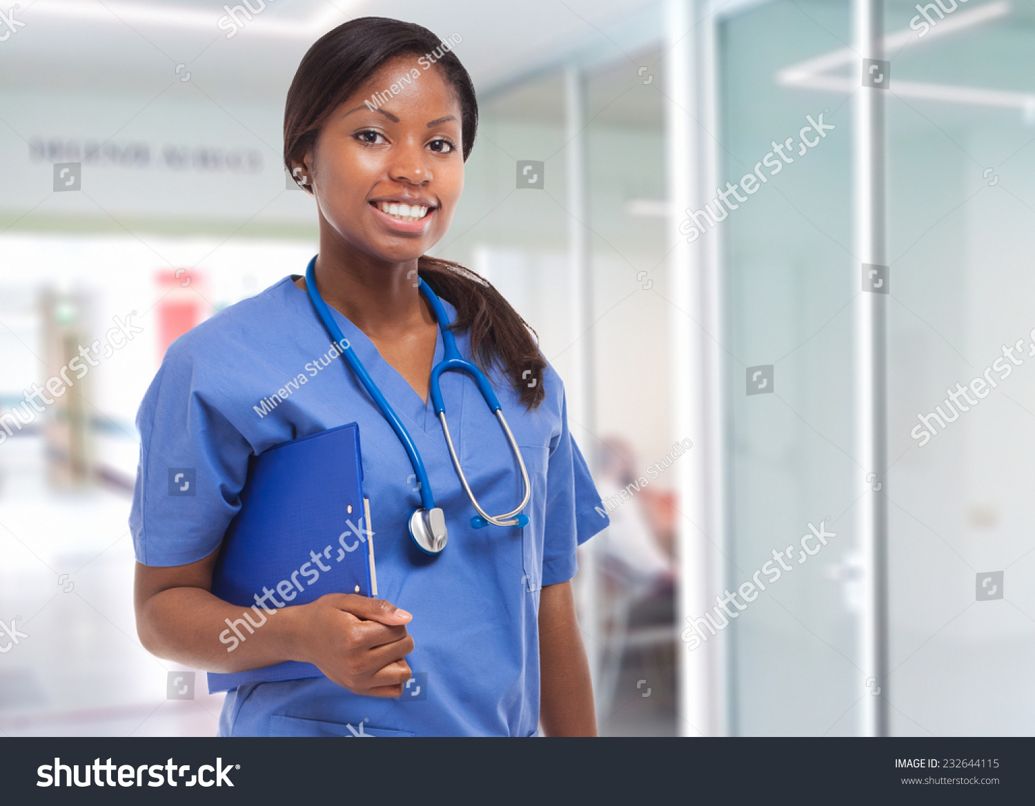 Black Nurse Portrait Stock Photo 232644115 : Shutterstock