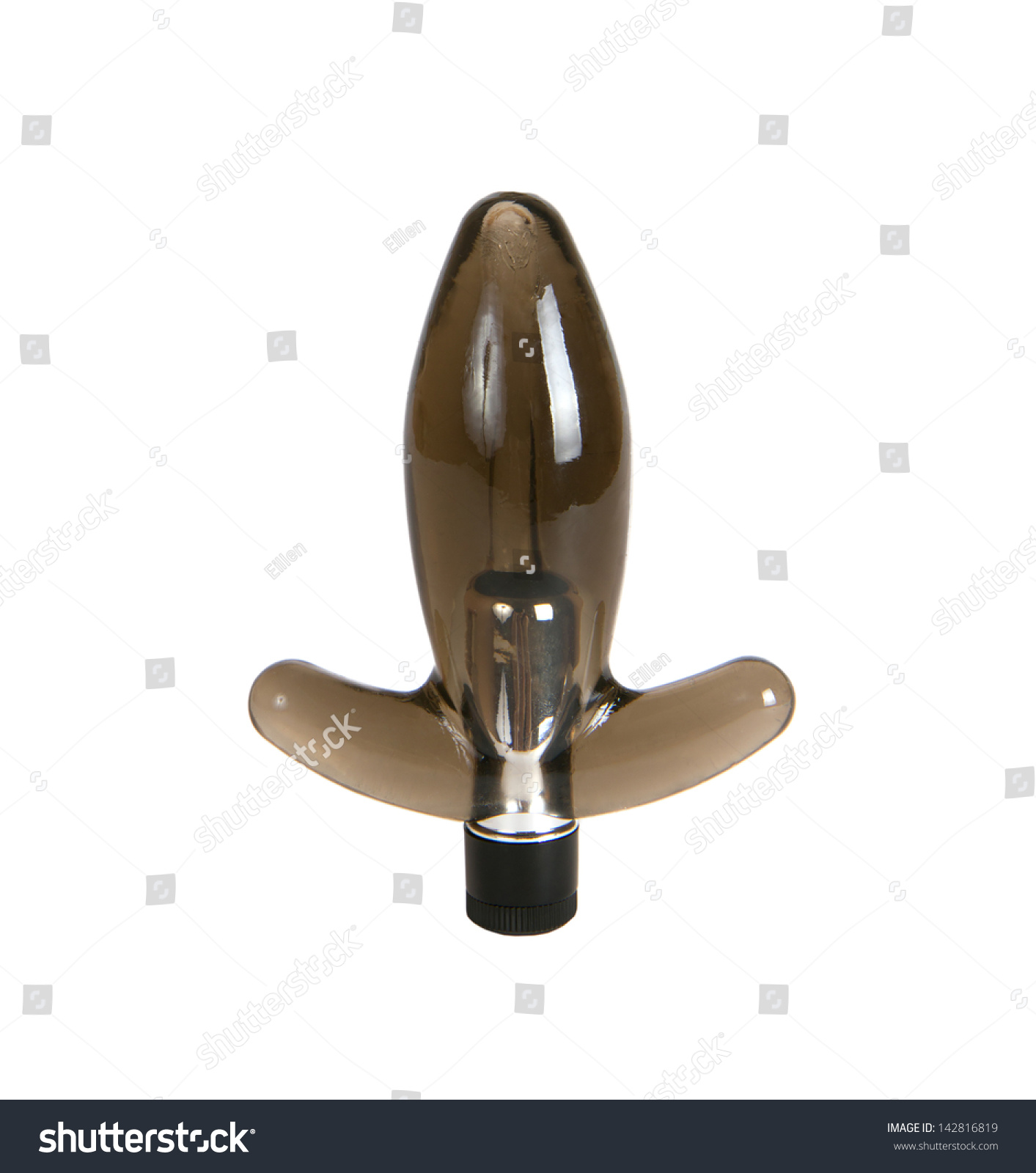 Black Sex Toy Anal Plug Isolated On White Stock Photo