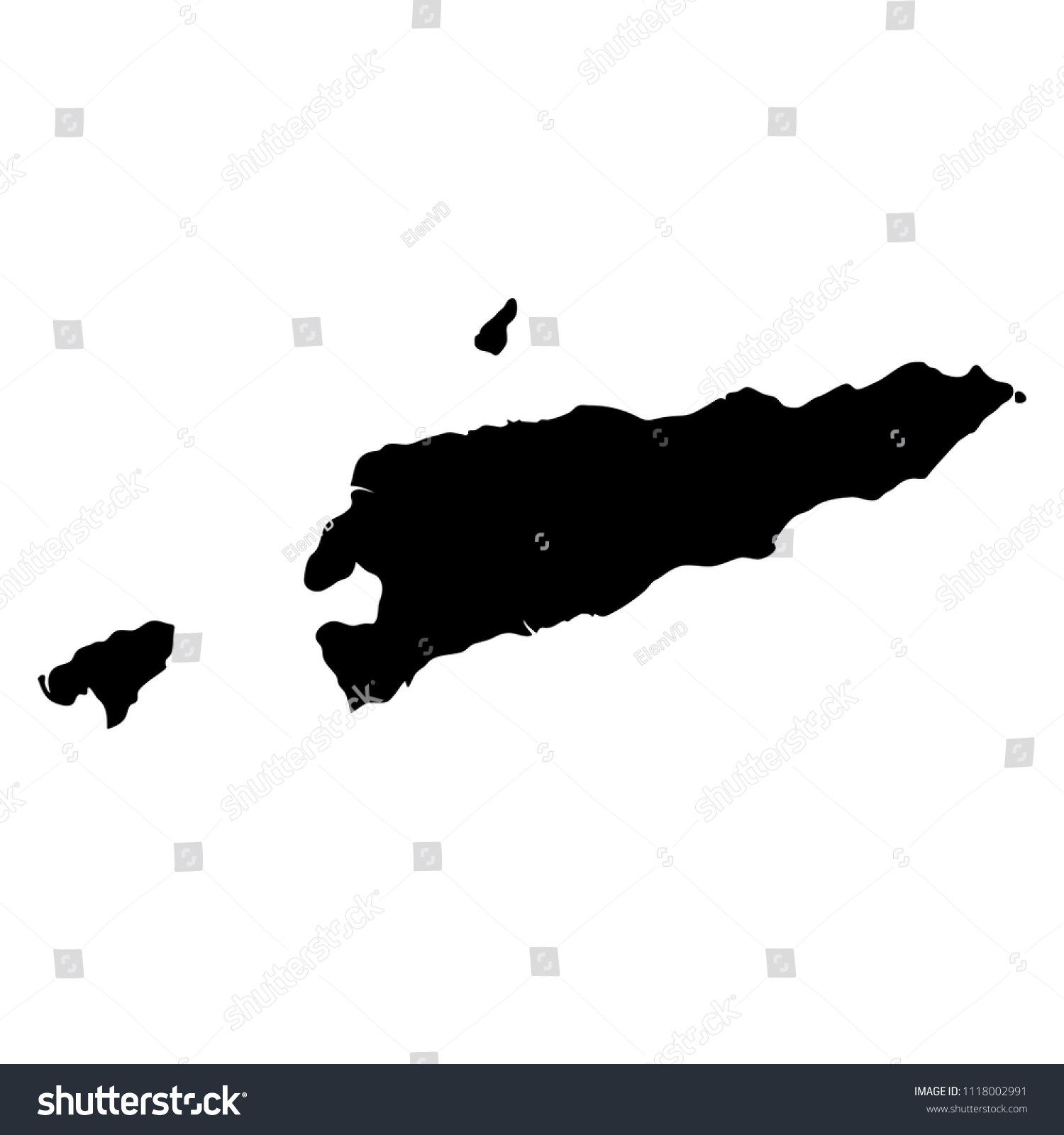 Black Silhouette Country Borders Map East 库存插图 1118002991 Shutterstock