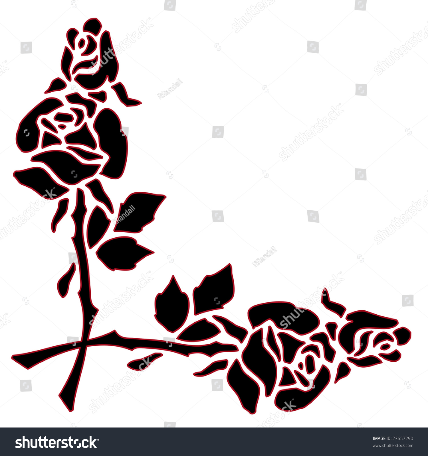 White Rose Border Clip Art