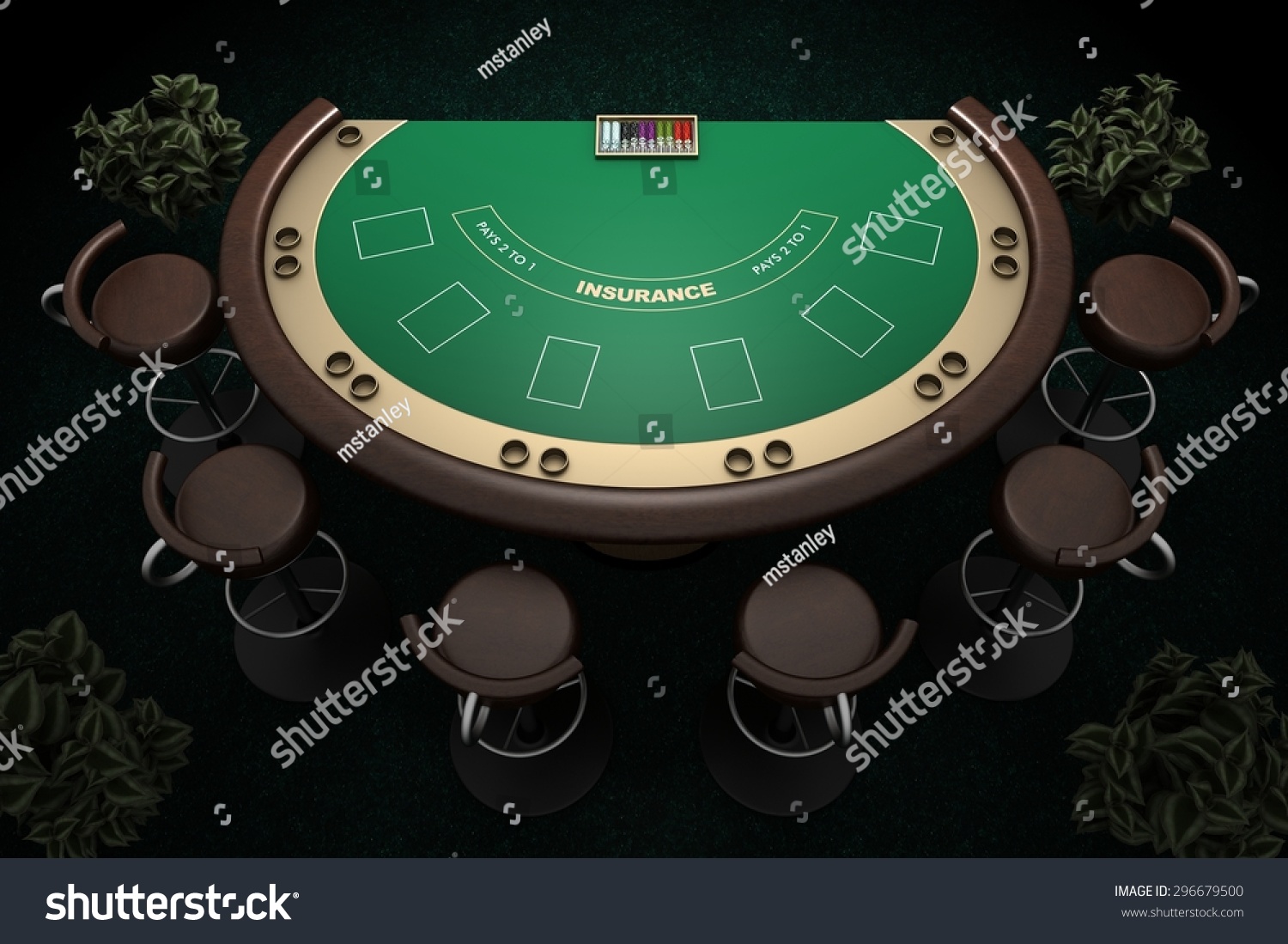 Blackjack Table Stock Photo 296679500 Shutterstock