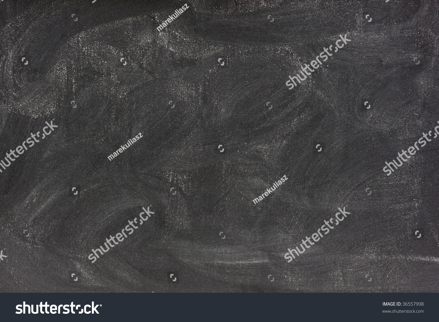 Blank Blackboard With White Chalk Dust And Strong Smudge Patterns Stock