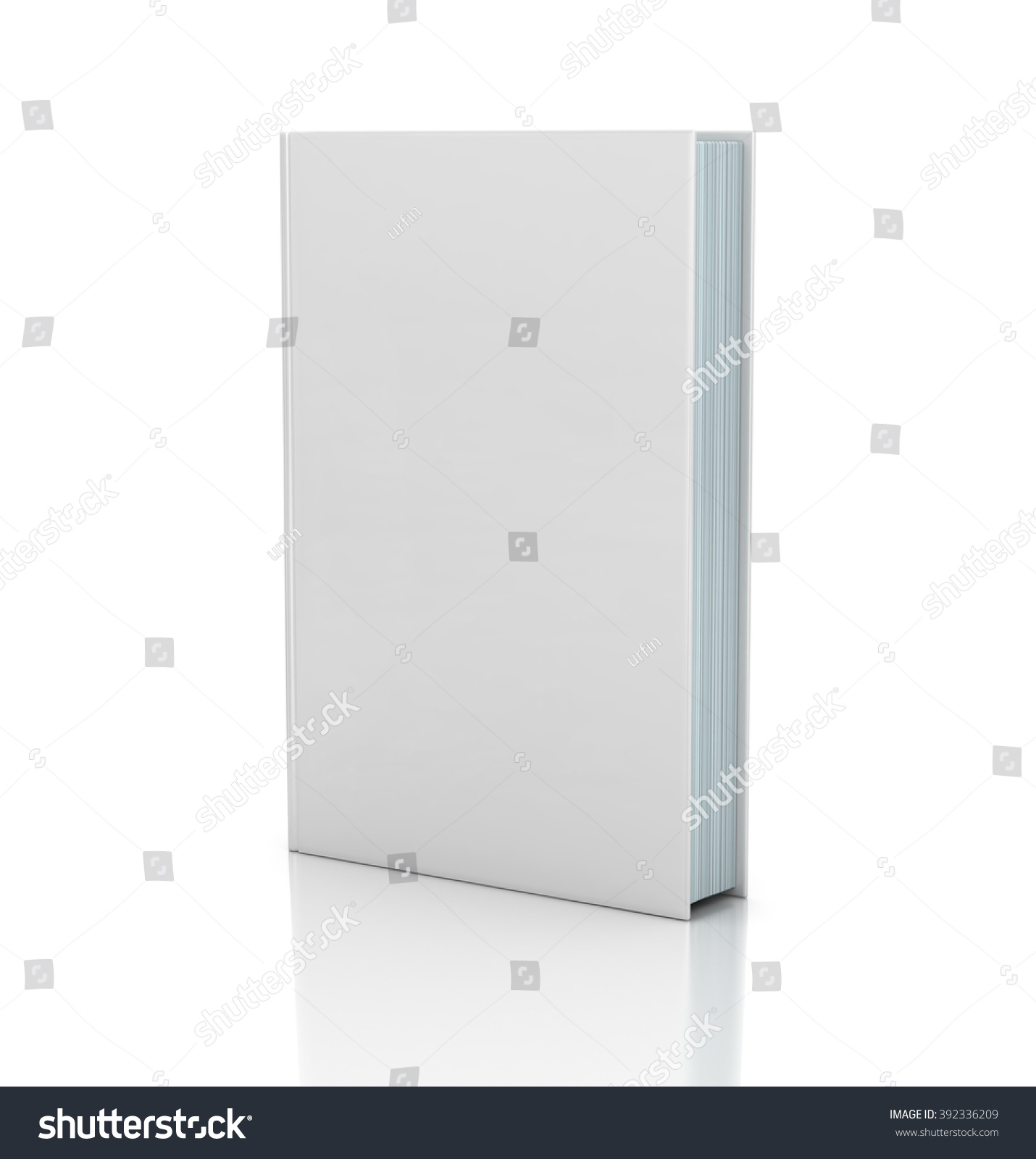 Blank Book Cover Over White Background Stock Photo 392336209 : Shutterstock