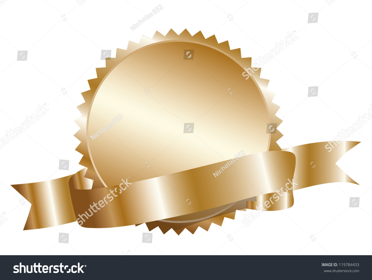 Blank Gold Label. Vector - 119784433 : Shutterstock