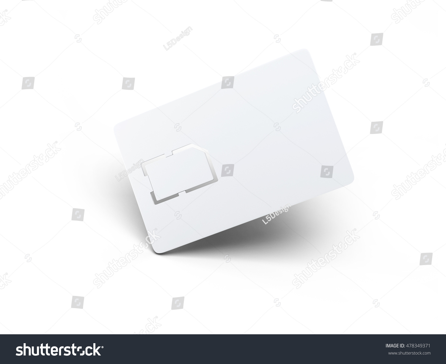 Blank Sim Card Mockup D Illustration Stock Illustration