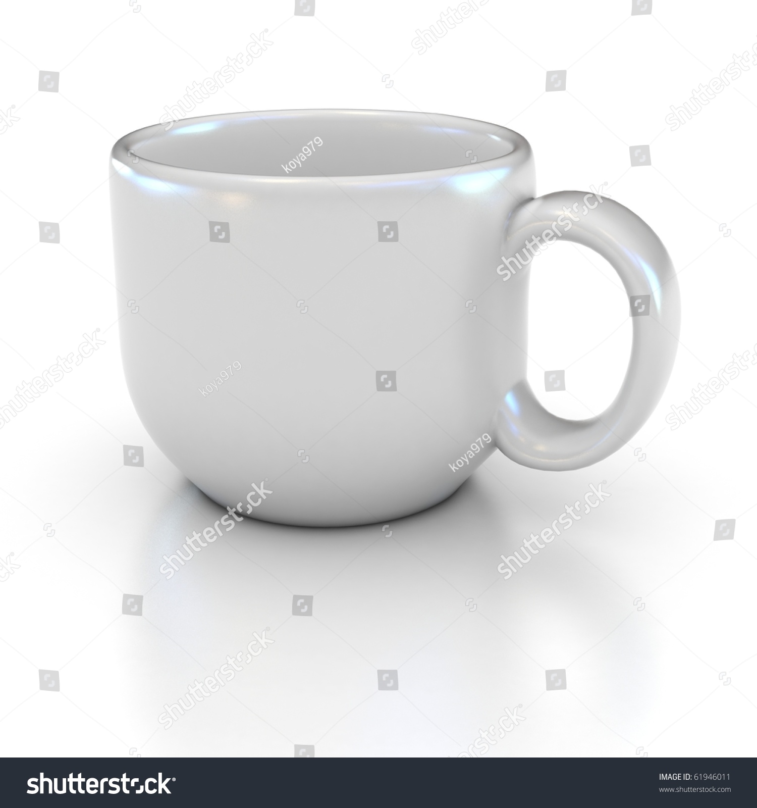 Blank White Coffee Cup On The White Background Suitable For Placing