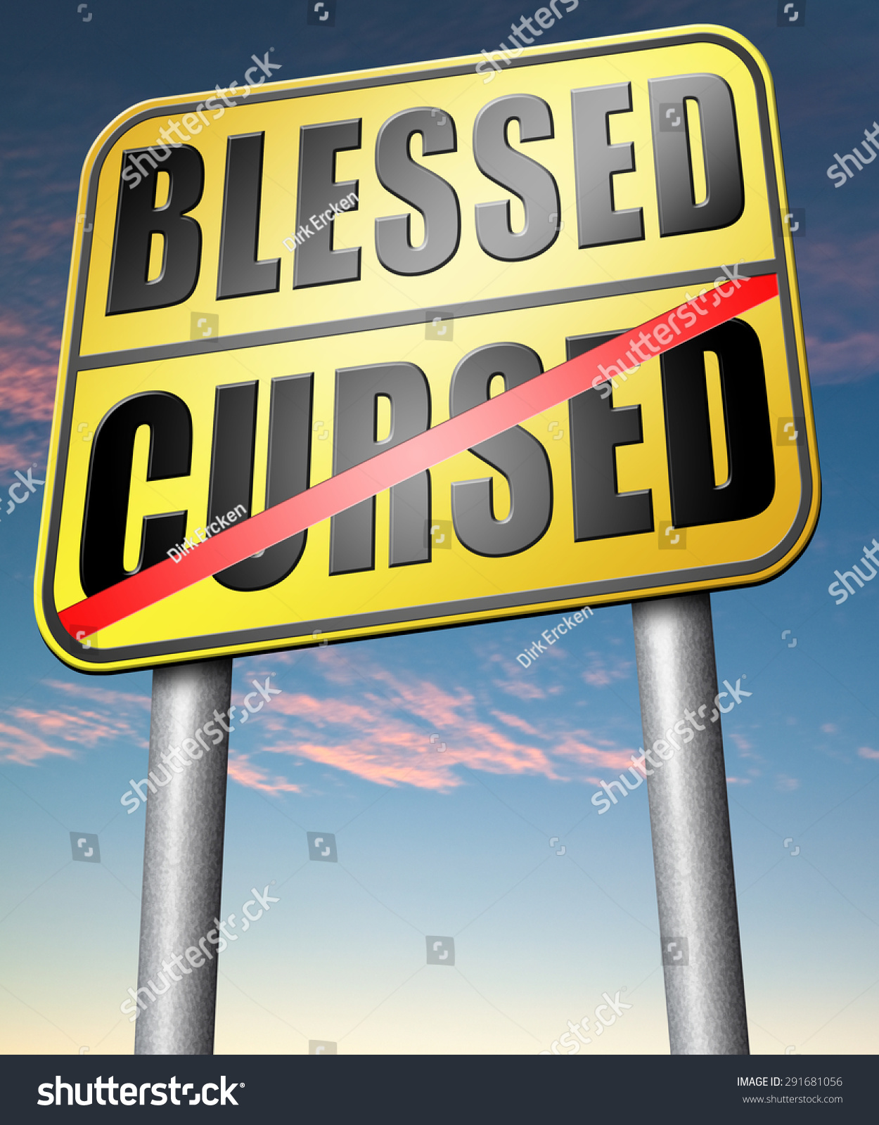 Blessed Cursed Sacred Devine Holy Curse Stock Illustration 291681056