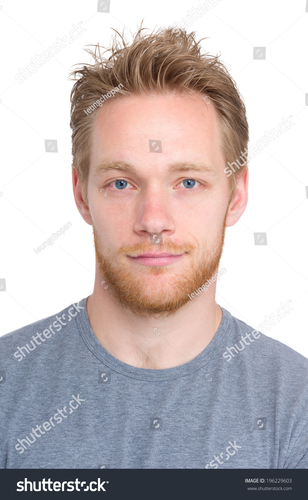 Blonde Man Portrait Stock Photo 196229603 Shutterstock