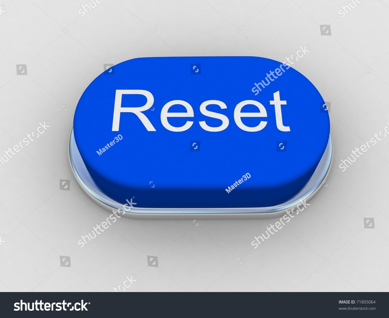 Blue Button Reset Stock Photo 71805064 Shutterstock