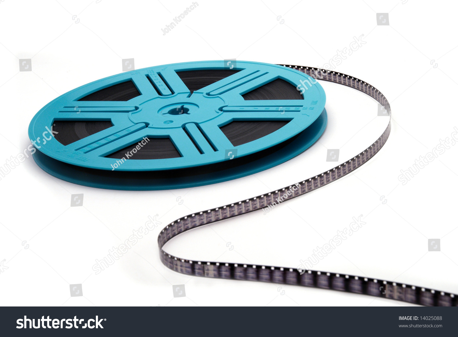 Blue Reel S Curve Isolated On White Blue Reel S Curve Isolated On White Stock Photo