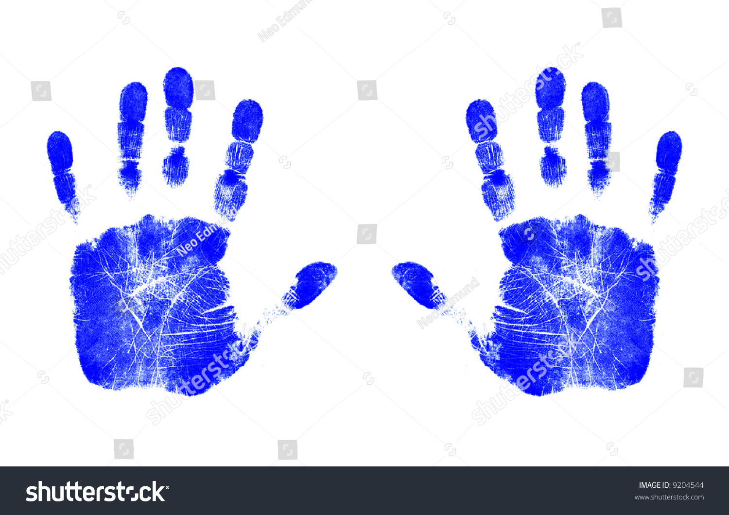 Blue Handprints Stock Photo Shutterstock