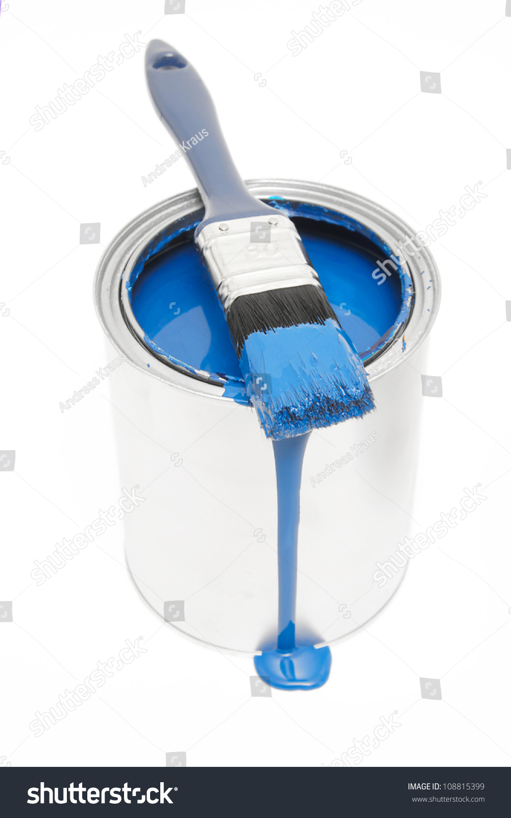 Blue Paint Can Isolated On White Stock Photo 108815399 Shutterstock