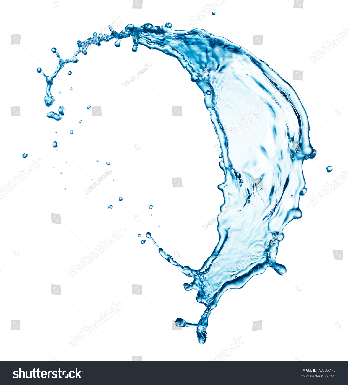 Blue Water Splash Isolated On White Background Stock Photo Shutterstock