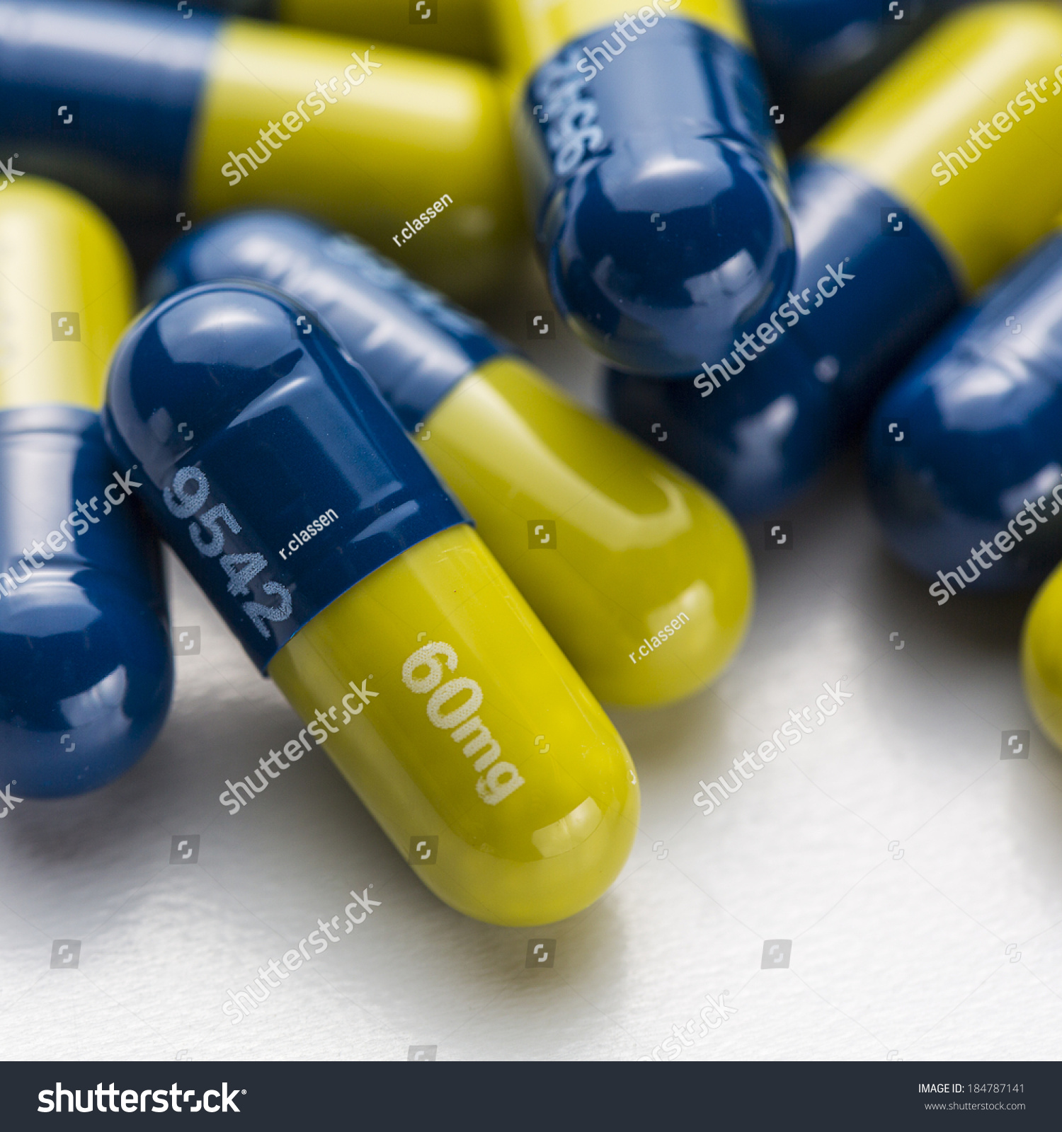 Blue Yellow Capsules Therapy Pills Flu Stock Photo 184787141 Shutterstock