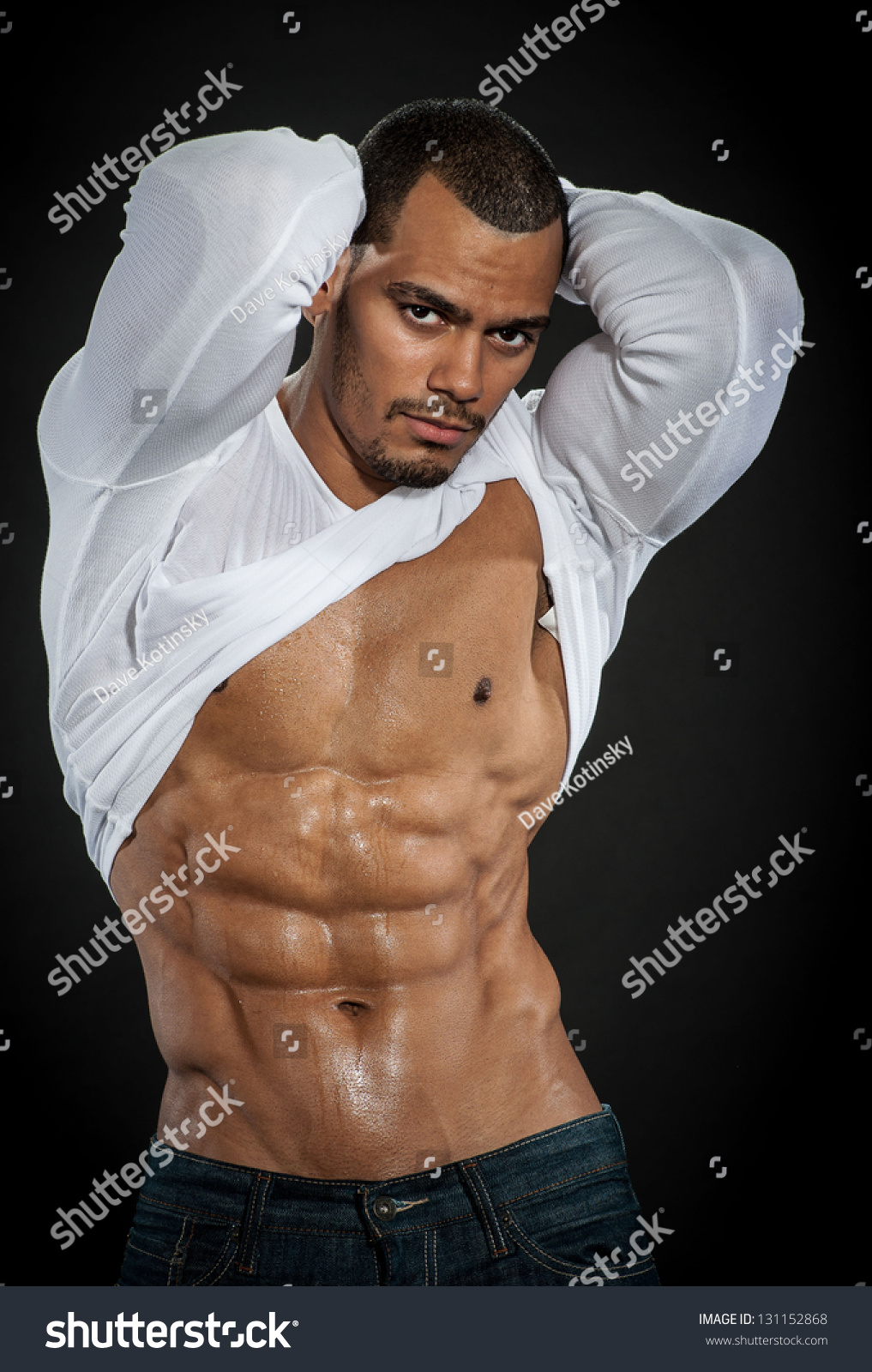 Bodybuilder Male Fitness Model Six Pack Stock Photo 131152868