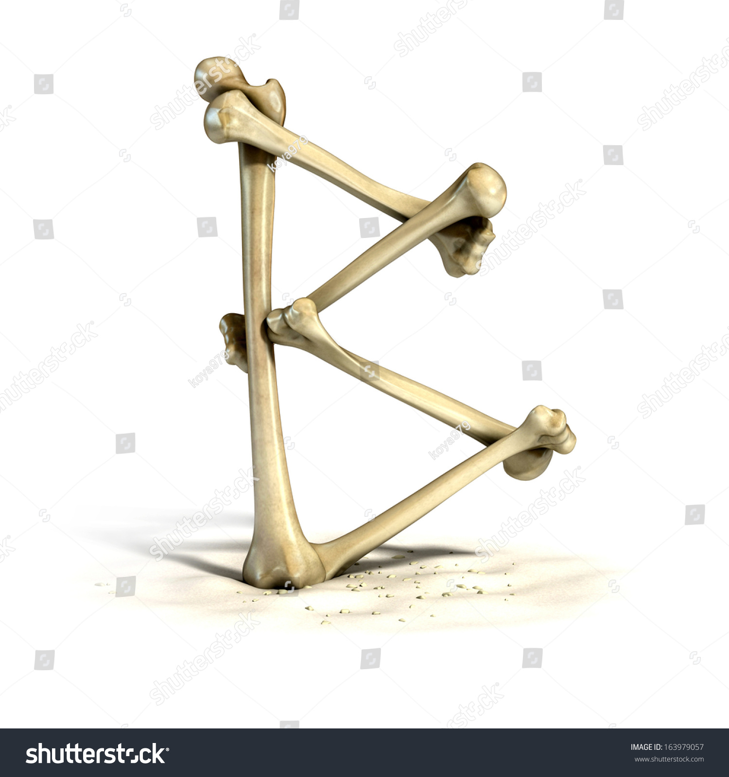 Bones Font Letter B Stock Photo 163979057 : Shutterstock