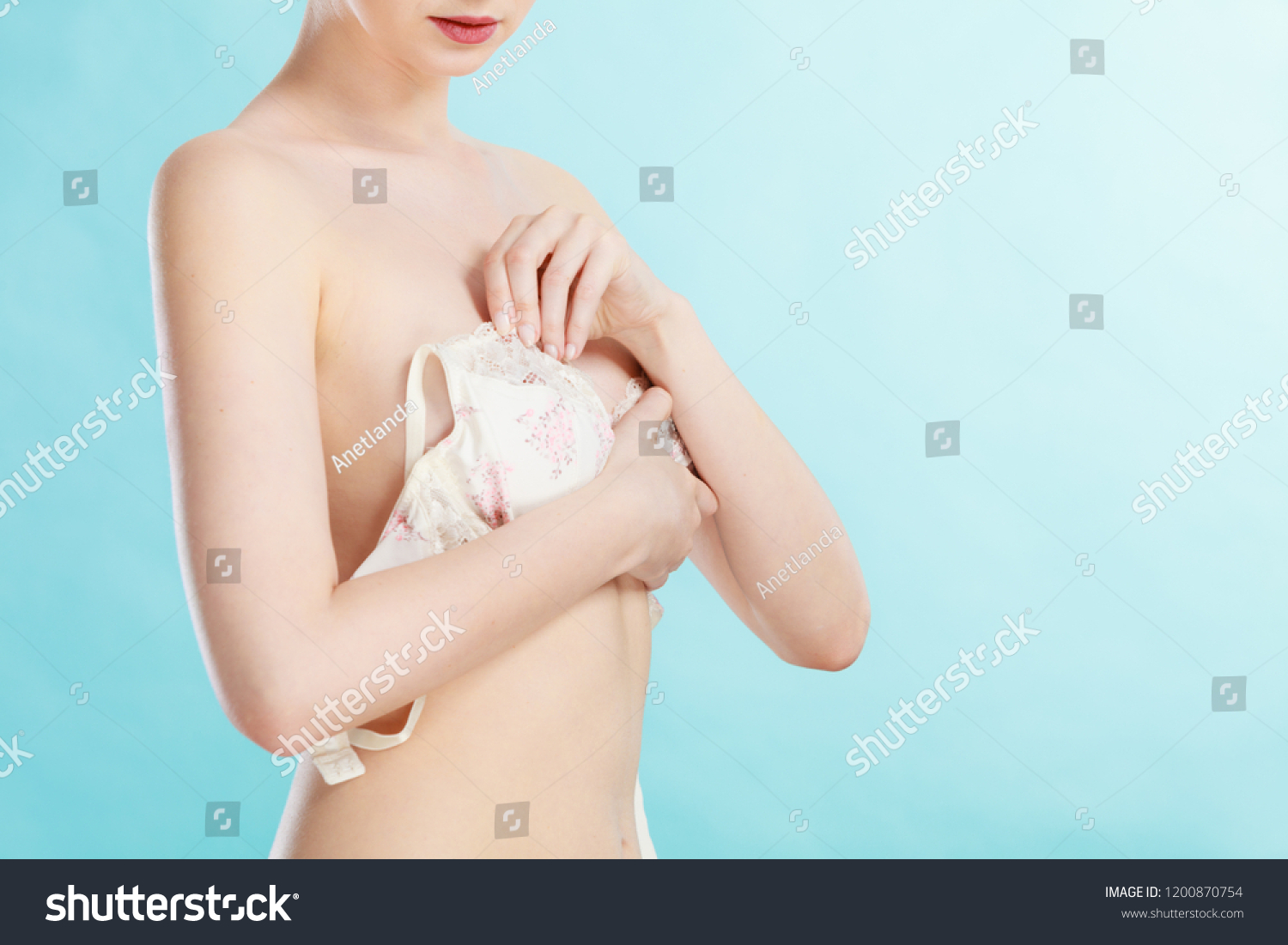 Bosom Concept Slim Attractive Naked Woman Foto Stock Editar Agora