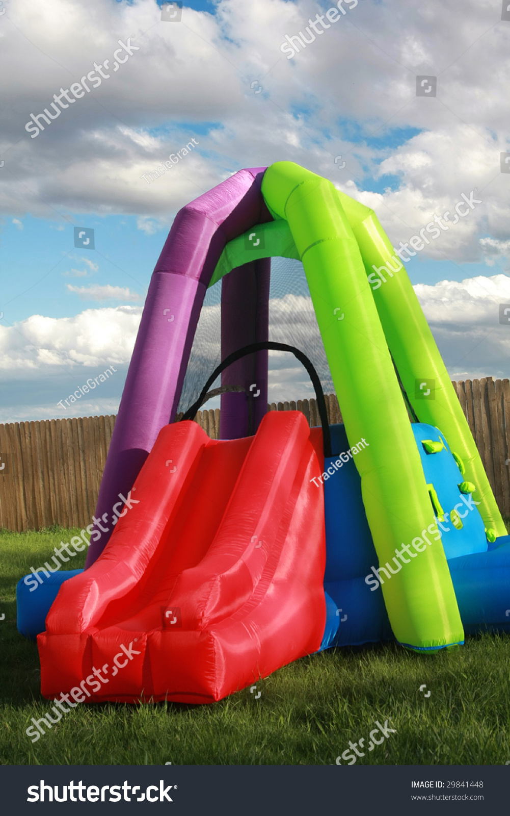 Bounce House In Back Yard Stock Photo 29841448 : Shutterstock