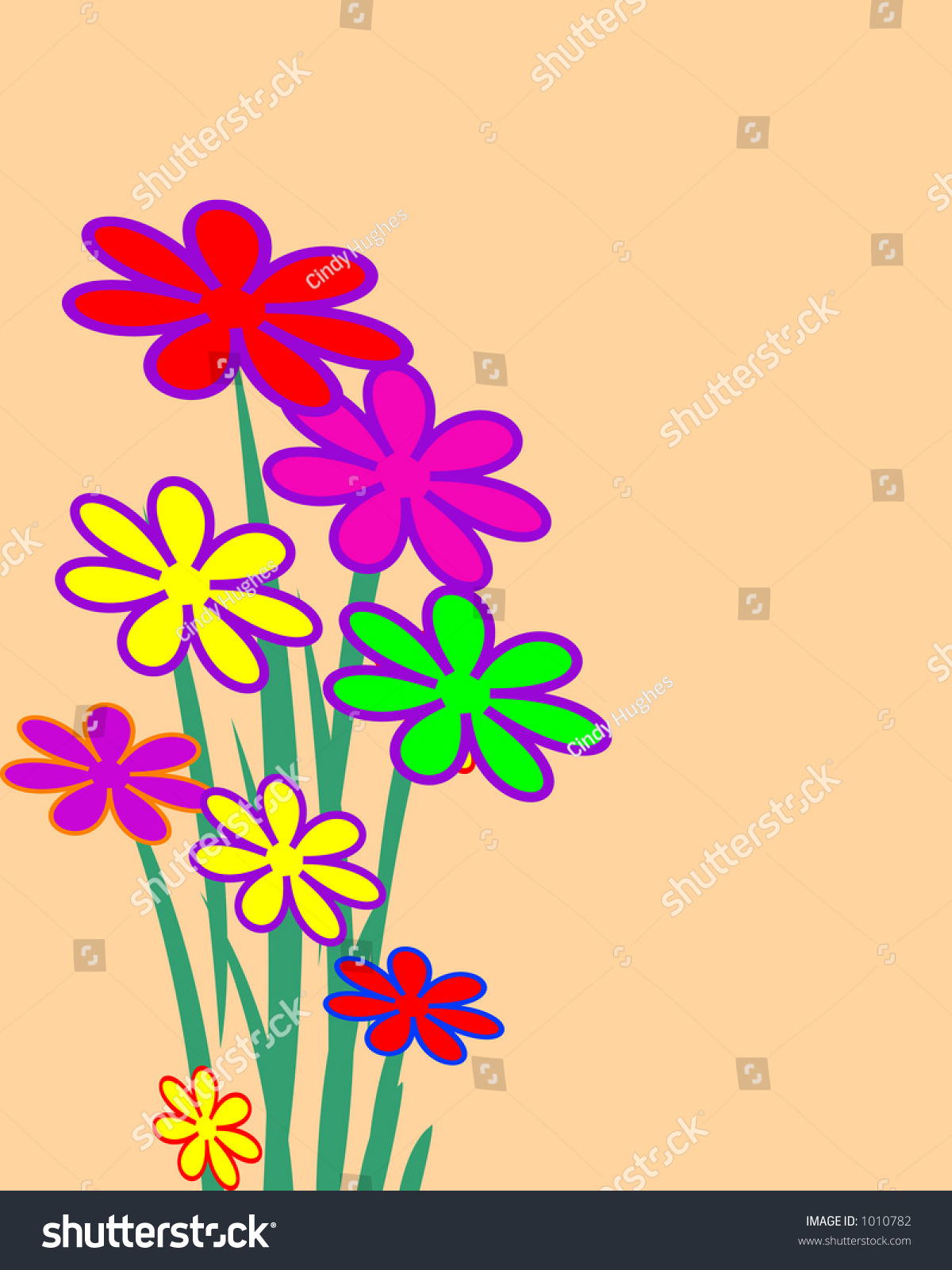 Bouquet Of Flowers Illustration - 1010782 : Shutterstock