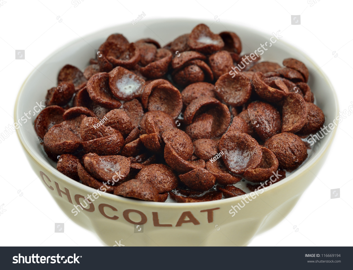 Bowl Chocolate Cornflakes Milk Stock Photo 116669194 - Shutterstock