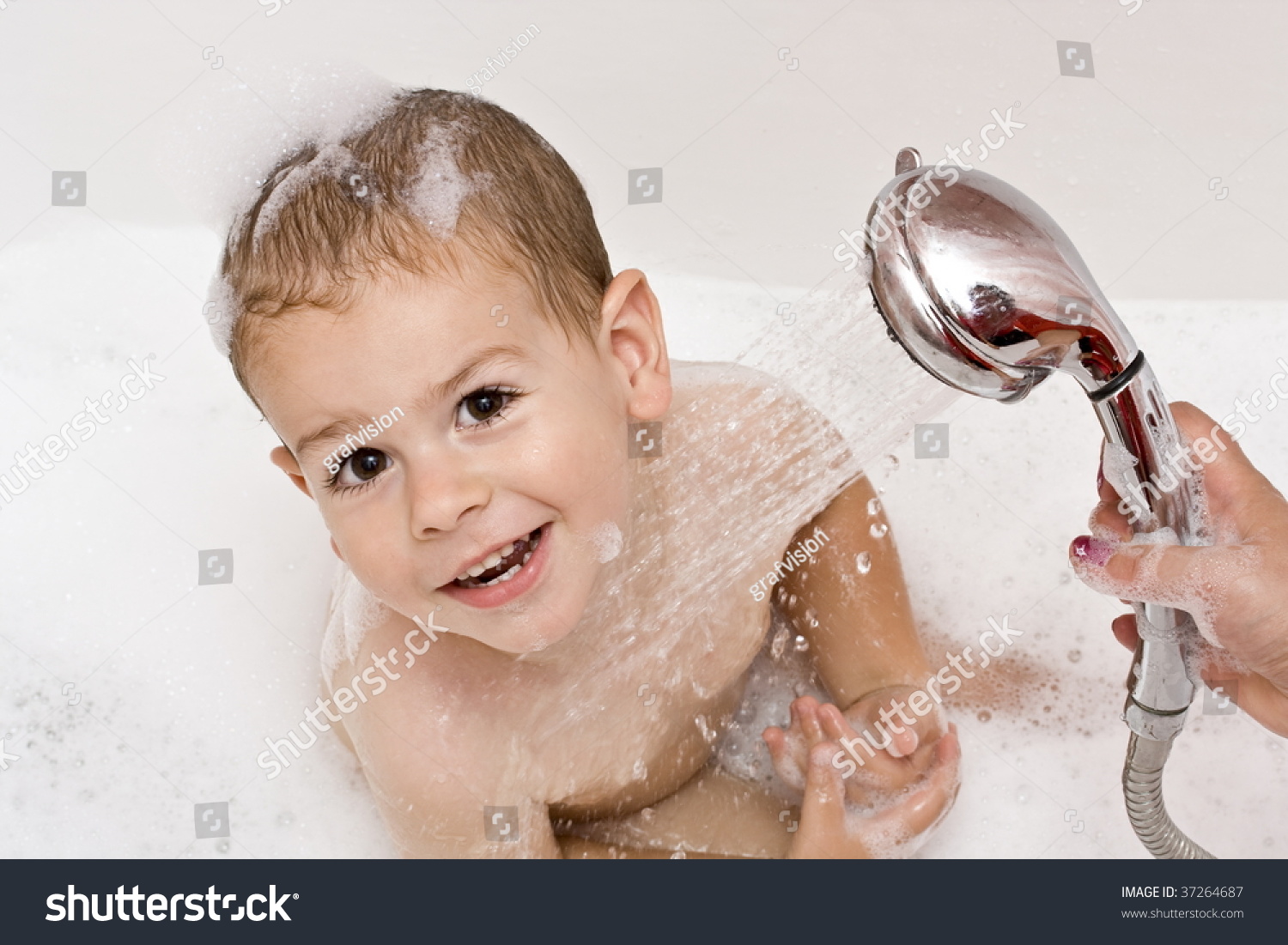 Boy Playing With Shower Stock Photo 37264687 Shutterstock