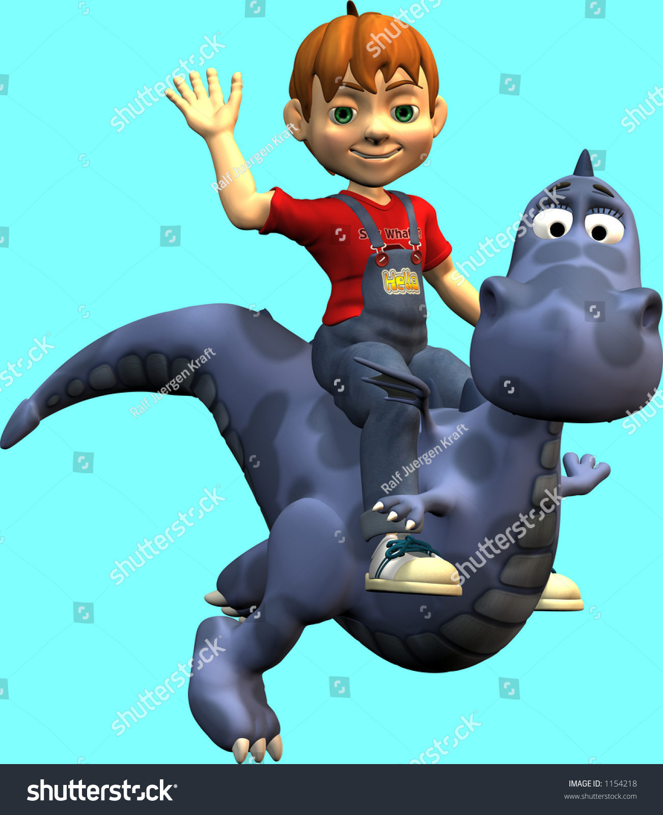 Boy Riding A Dragon Stock Photo 1154218 Shutterstock