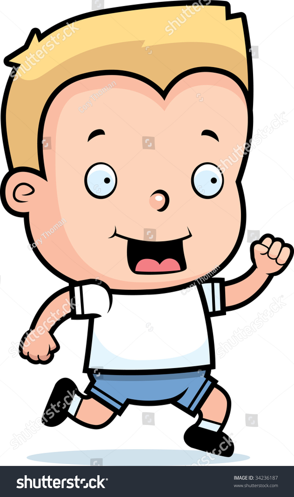 Boy Running Stock Photo 34236187 : Shutterstock