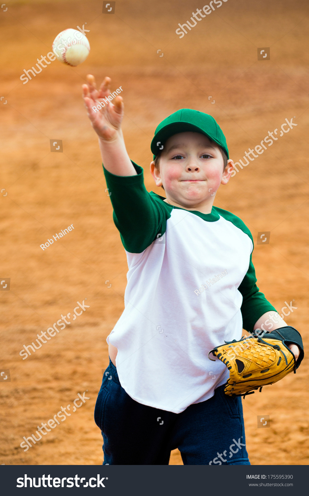 Boy Throws Baseball During Practice Stock Photo 175595390 Shutterstock