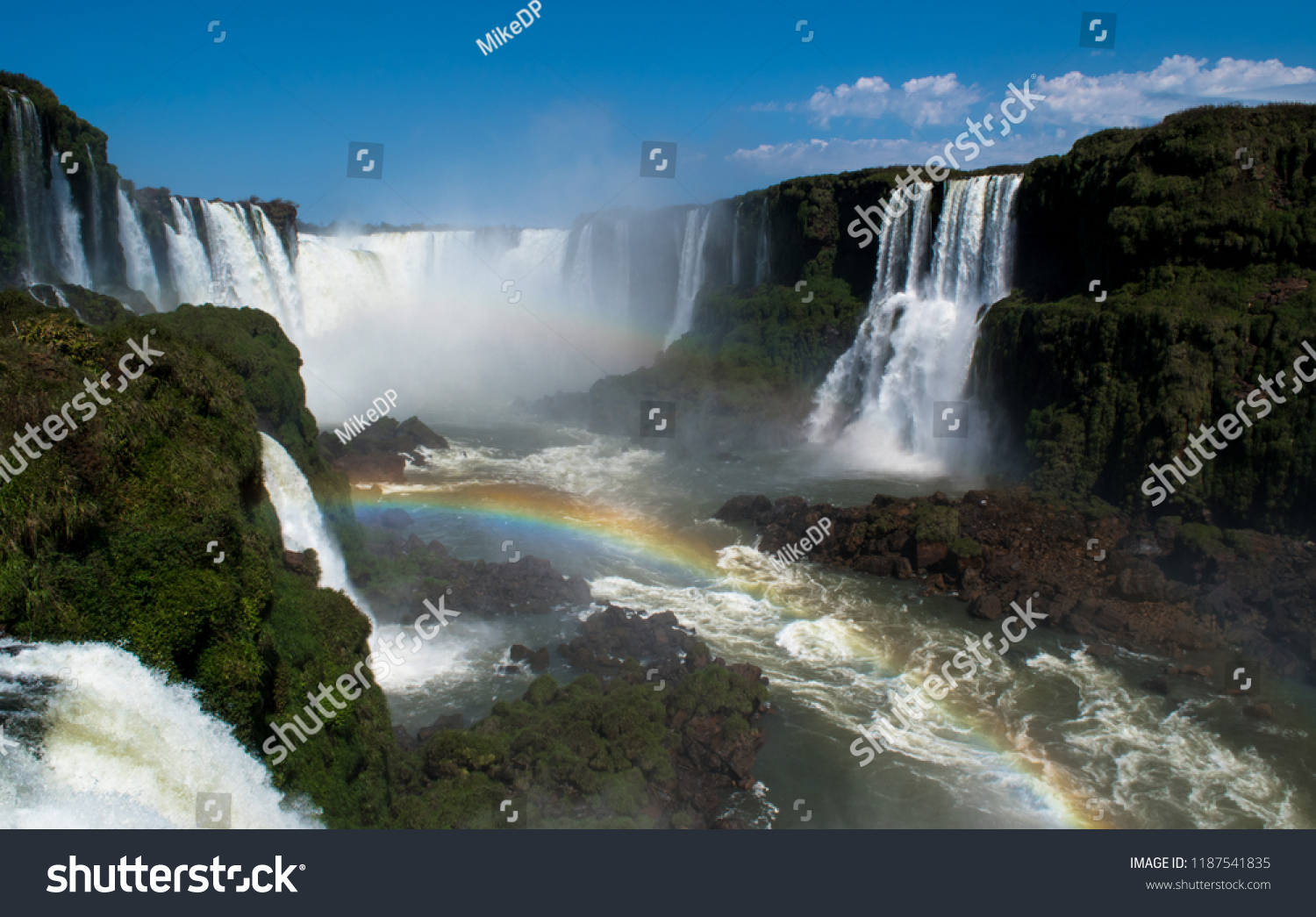 Brazil Waterfalls Foz Do Iguacu Cataratas Stock Photo