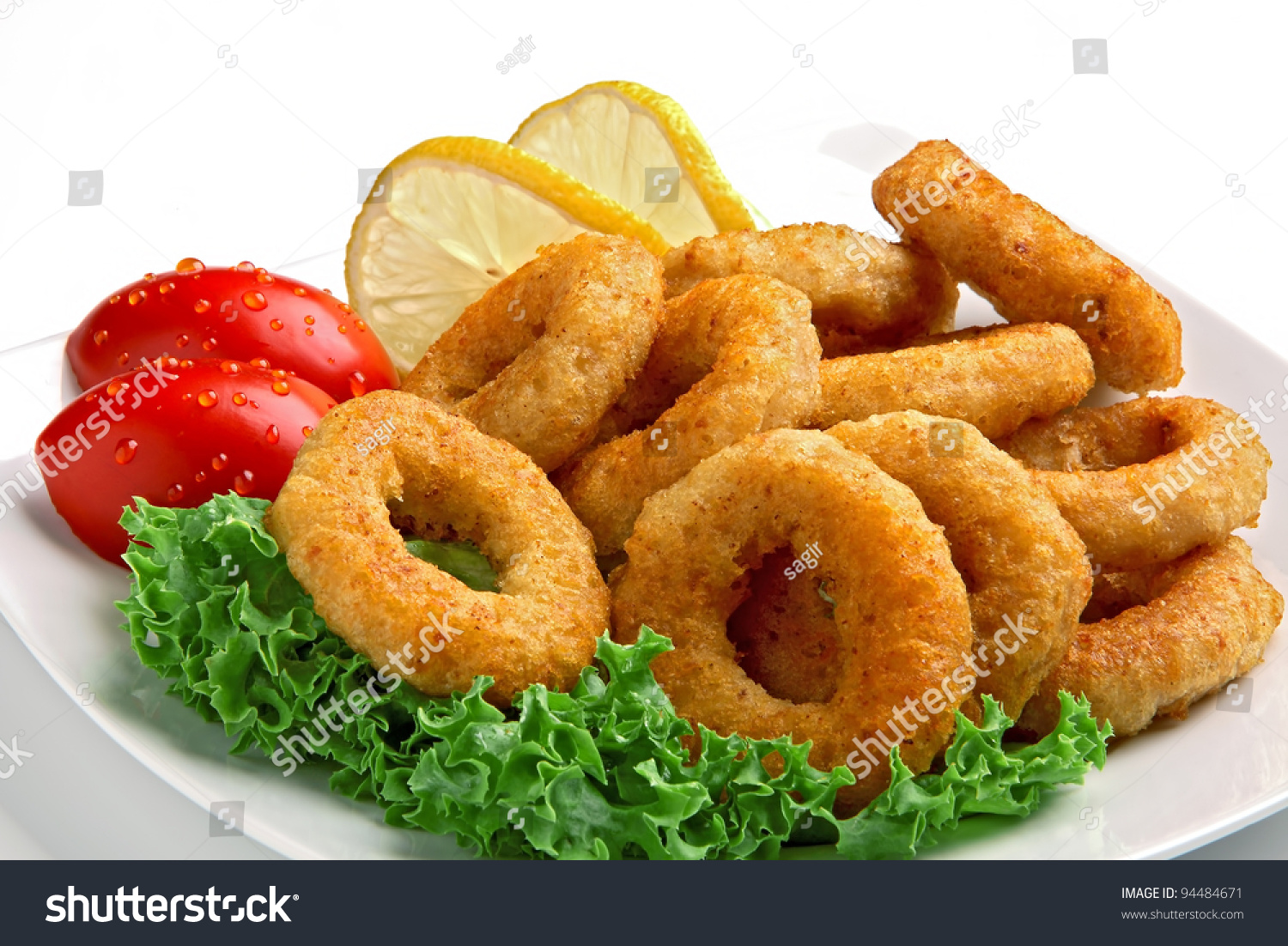 Breaded Calamari Rings Deep Fried Stock Photo 94484671 : Shutterstock