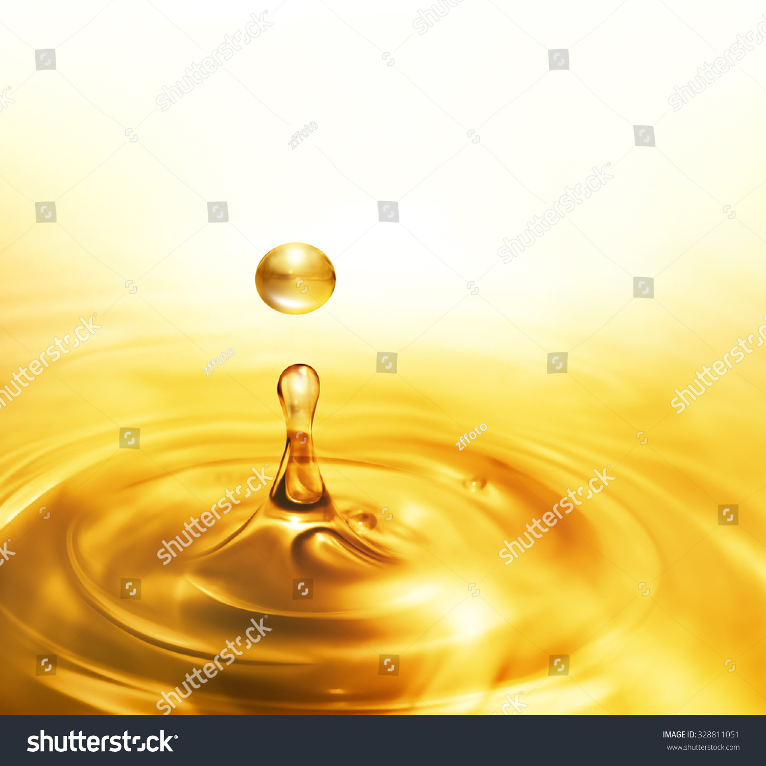 Bright Dripping Oil Close Background Stock Illustr