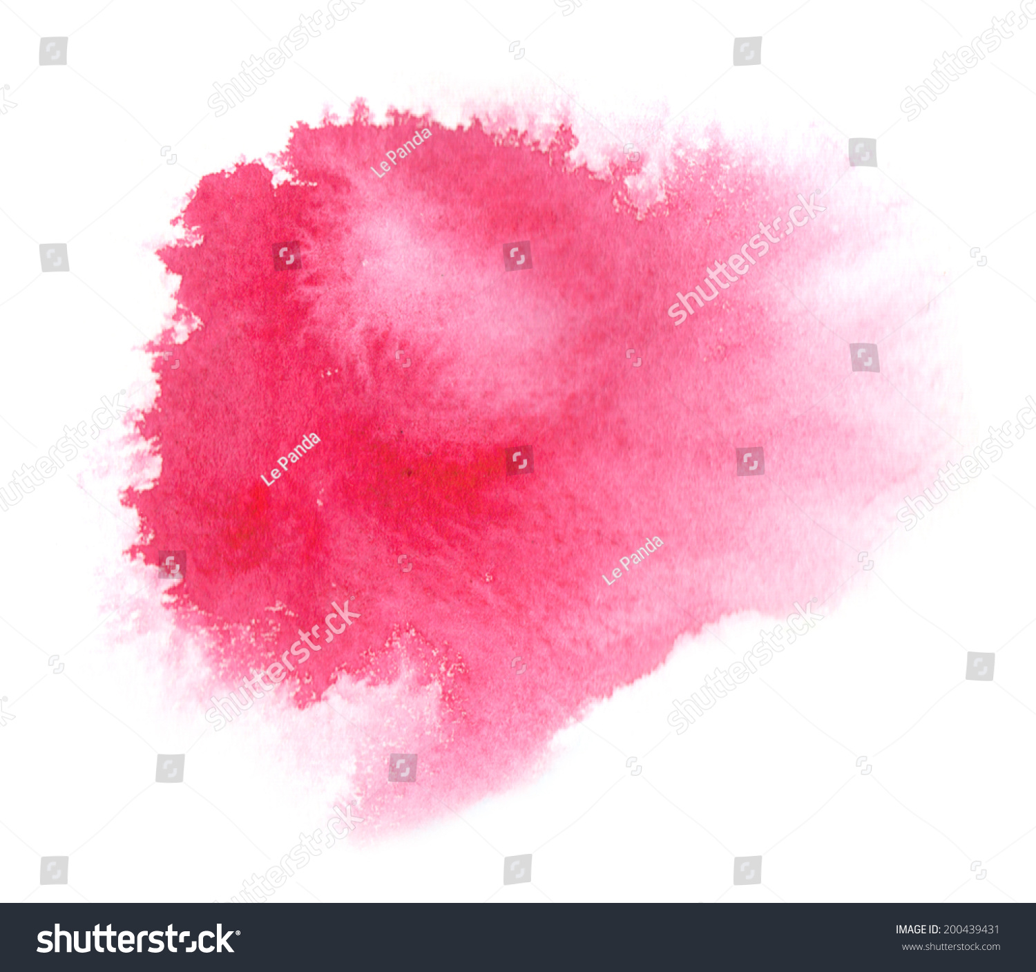 Bright Red Watercolor Stain Watercolour Paint Stockillustration