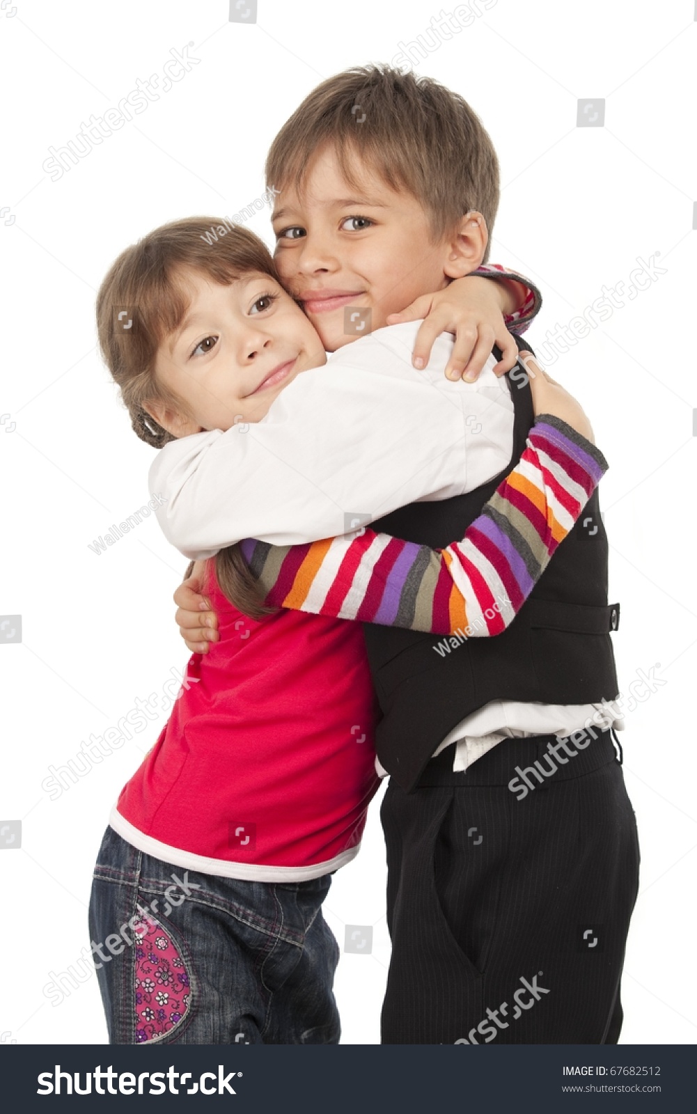 Brother And Sister Hug Each Other Stock Photo 67682512 : Shutterstock