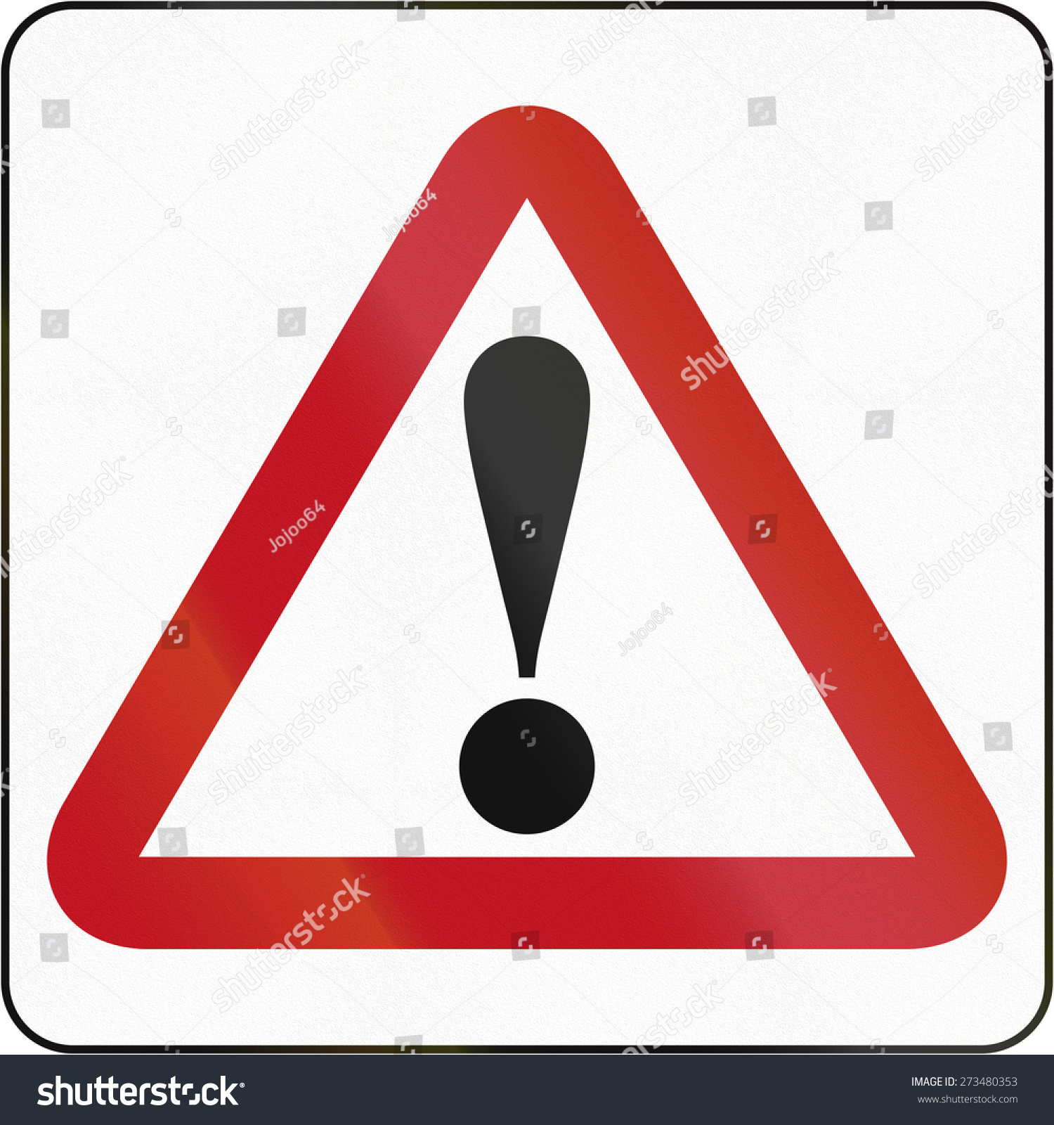 Bruneian Warning Sign For General Dangers. Stock Photo 273480353 