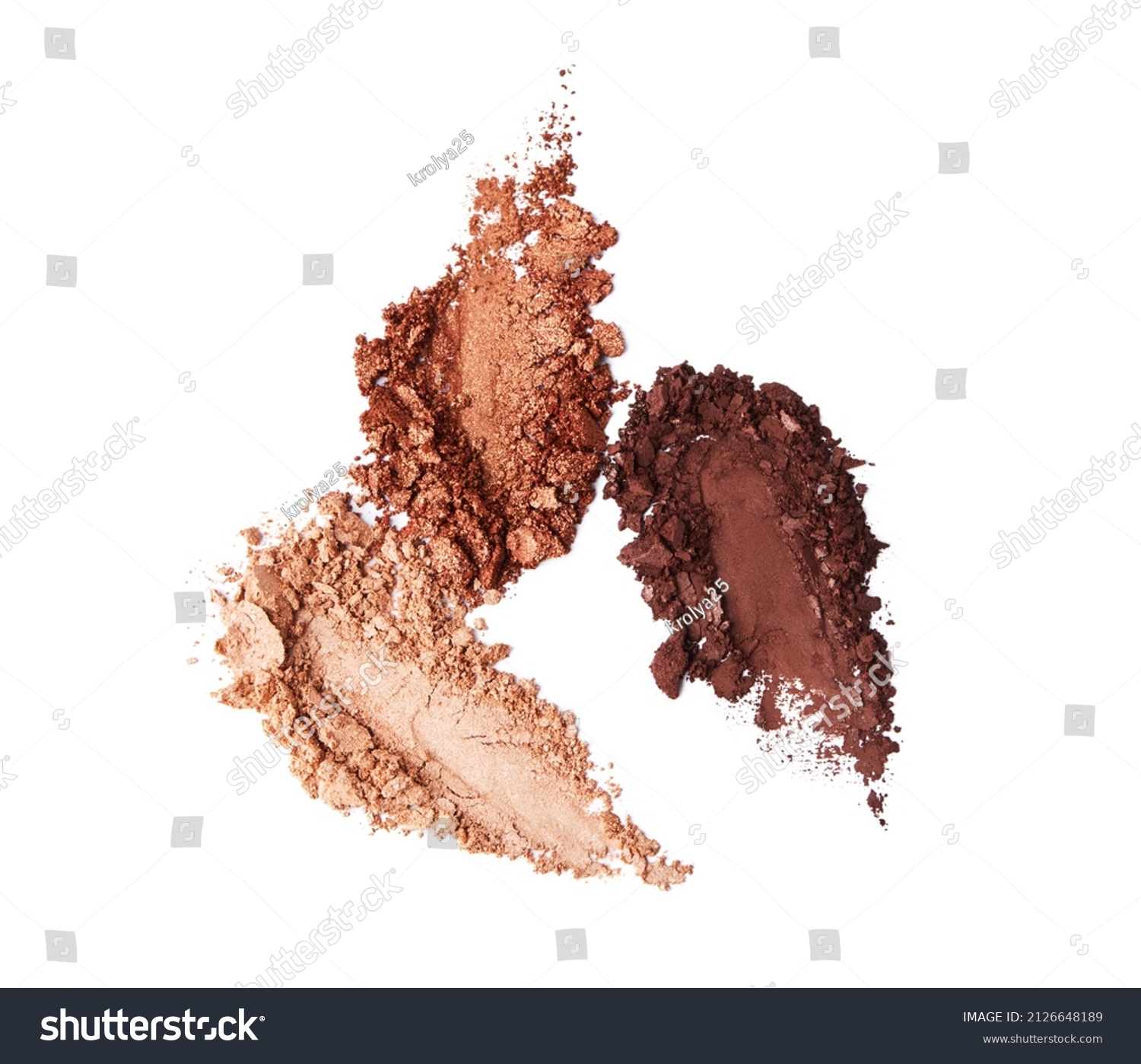 Brush Strokes Shiny Crushed Nude Color Stock Photo 2126648189