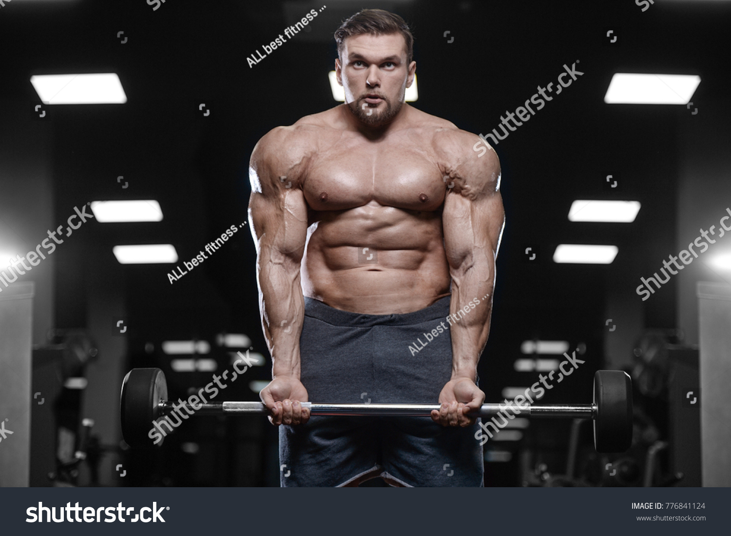 Brutal Sexy Strong Bodybuilder Athletic Fitness库存照片 Shutterstock