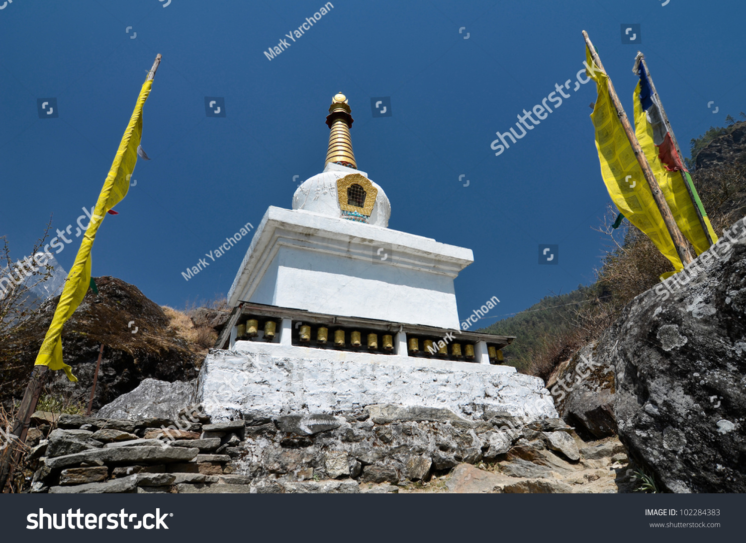 Buddhist Monastery In Mount Everest Valley, Nepal Stock Photo 102284383