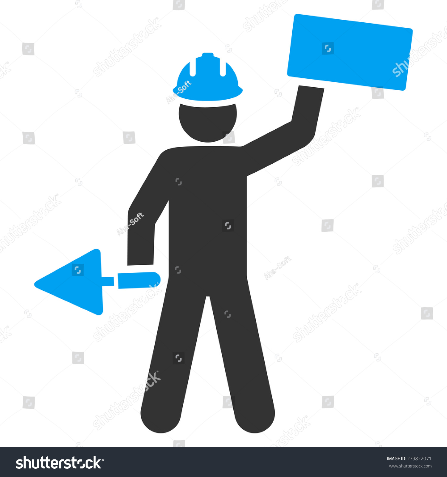 Builder Icon From Business Bicolor Set. This Isolated Flat Symbol Uses