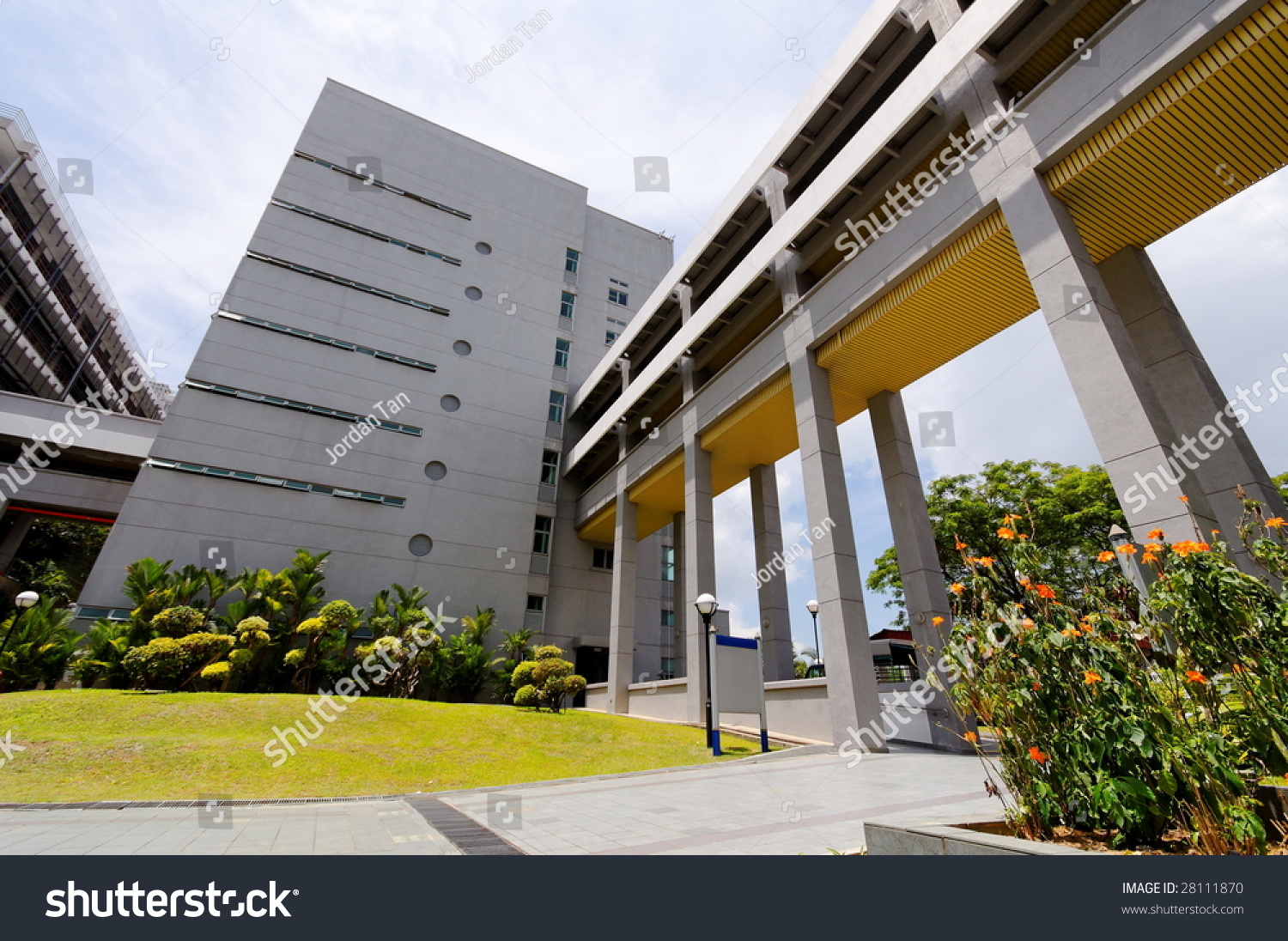 Building And Link Bridge Stock Photo 28111870 : Shutterstock