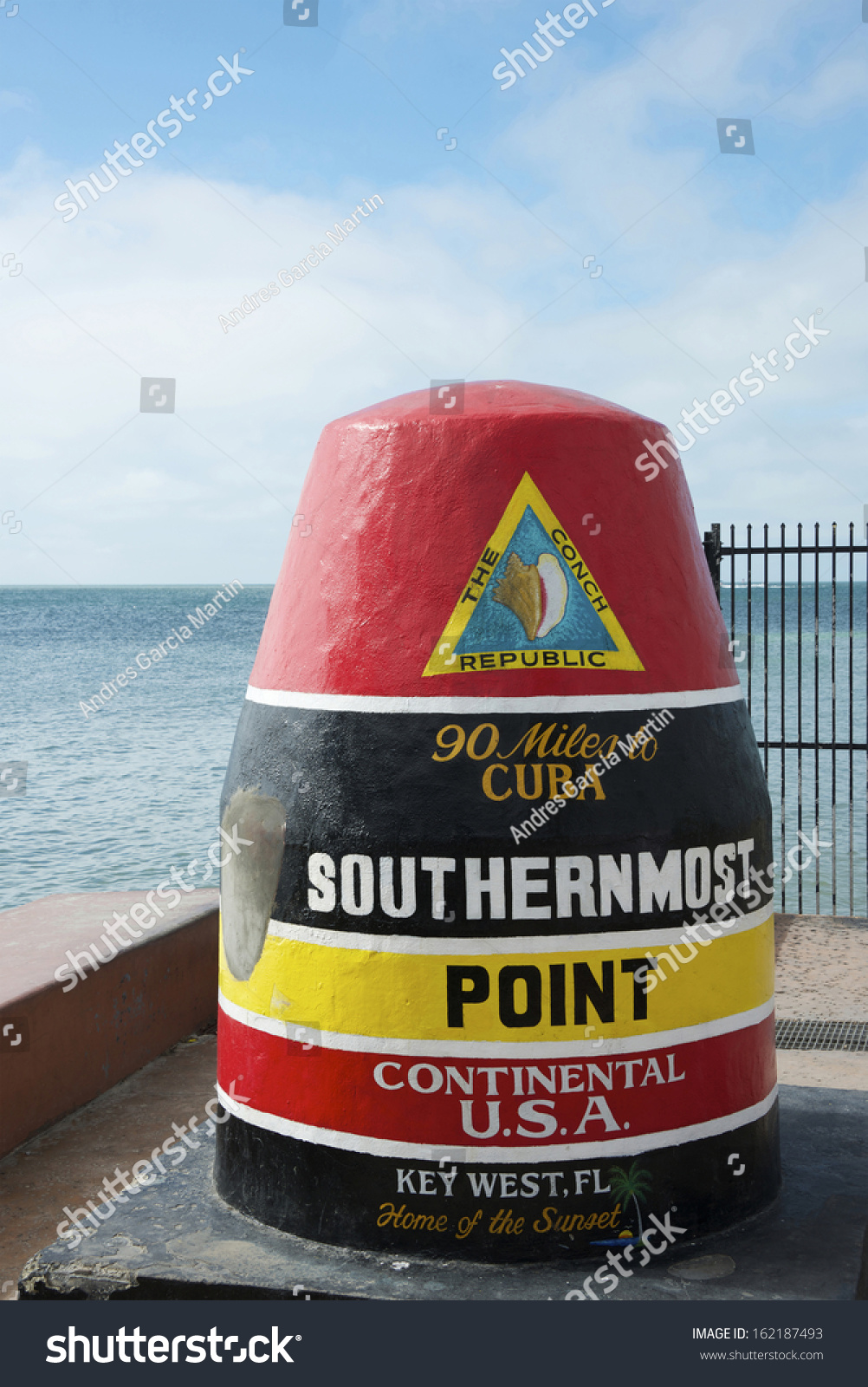 Buoy Replica Marking The Southernmost Point In The Usa In Key West