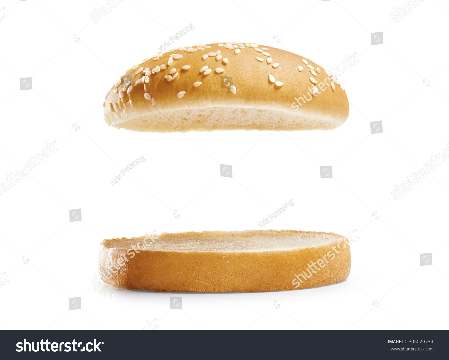 burger bread isolated on white background burger bread isolated on white background