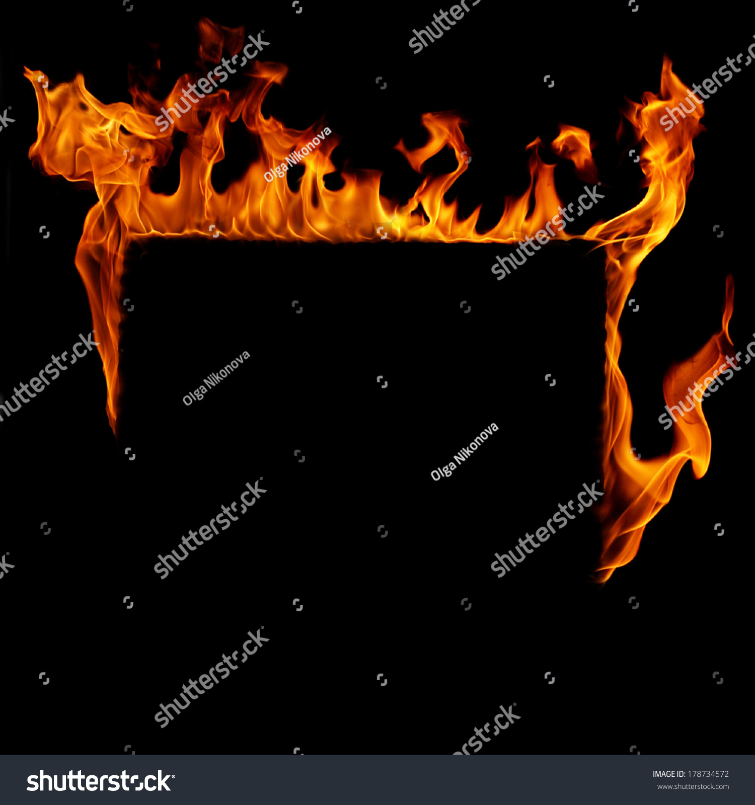 Burning Fire Frame Stock Photo Shutterstock