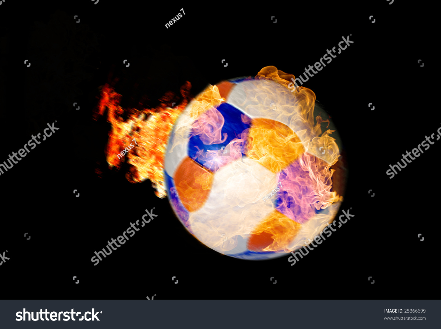 Burning Soccer Ball Coming Through Lens Stock Photo 25366699 Shutterstock