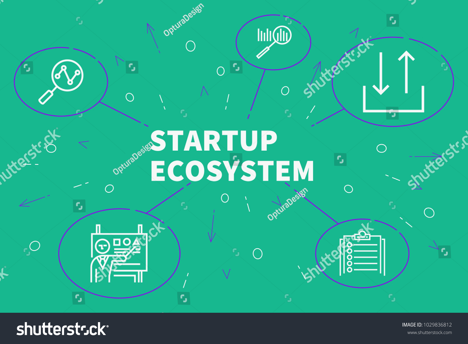 Business Illustration Showing Concept Startup Ecosystem Stock