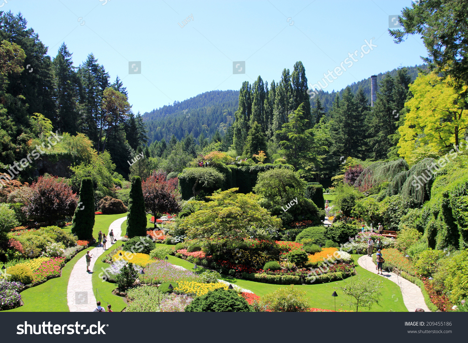 Butchart Gardens In Victoria, British Columbia, Canada Stock Photo ...