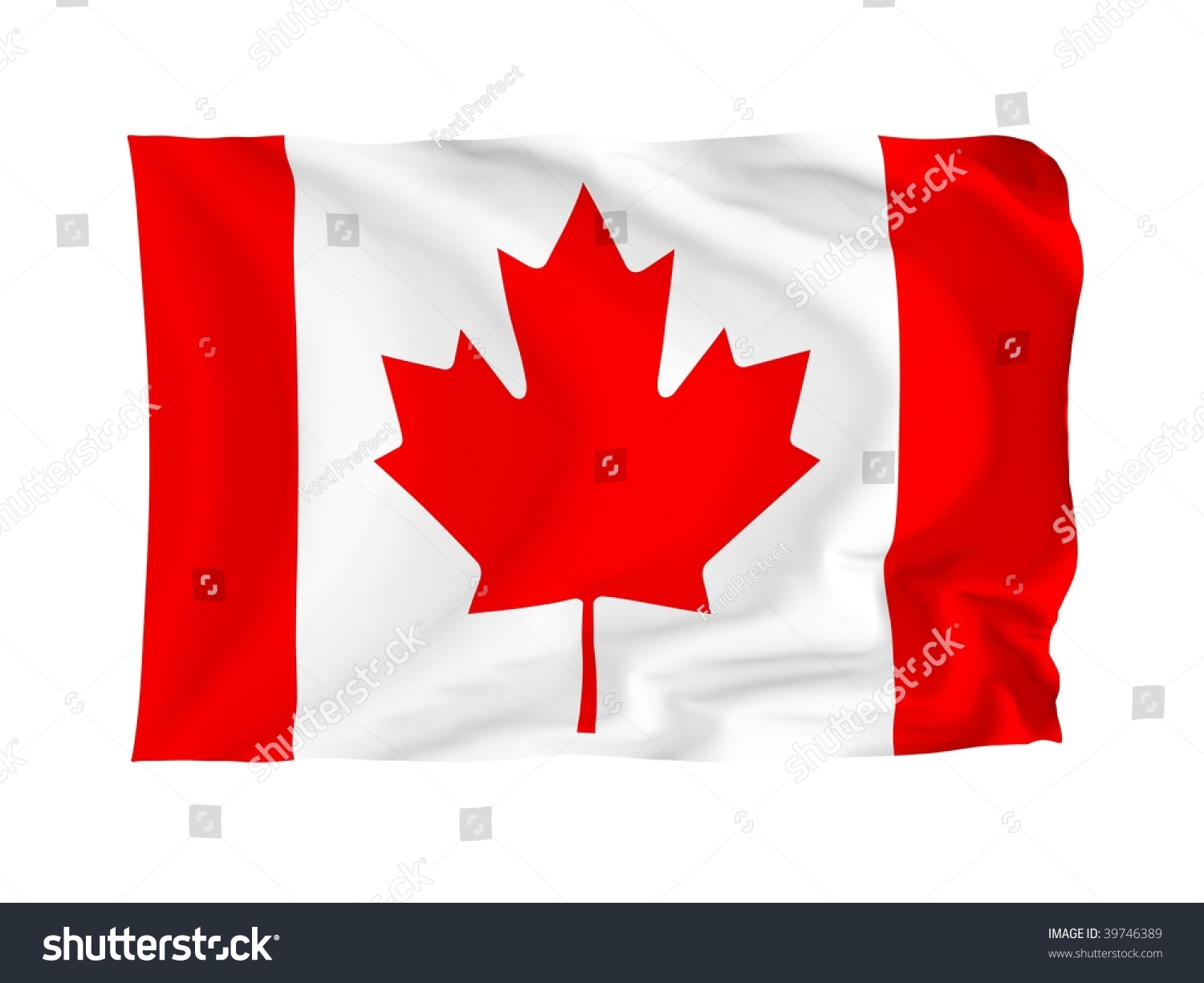 Canada High Resolution Flag Series With Fabric Texture Stock Photo