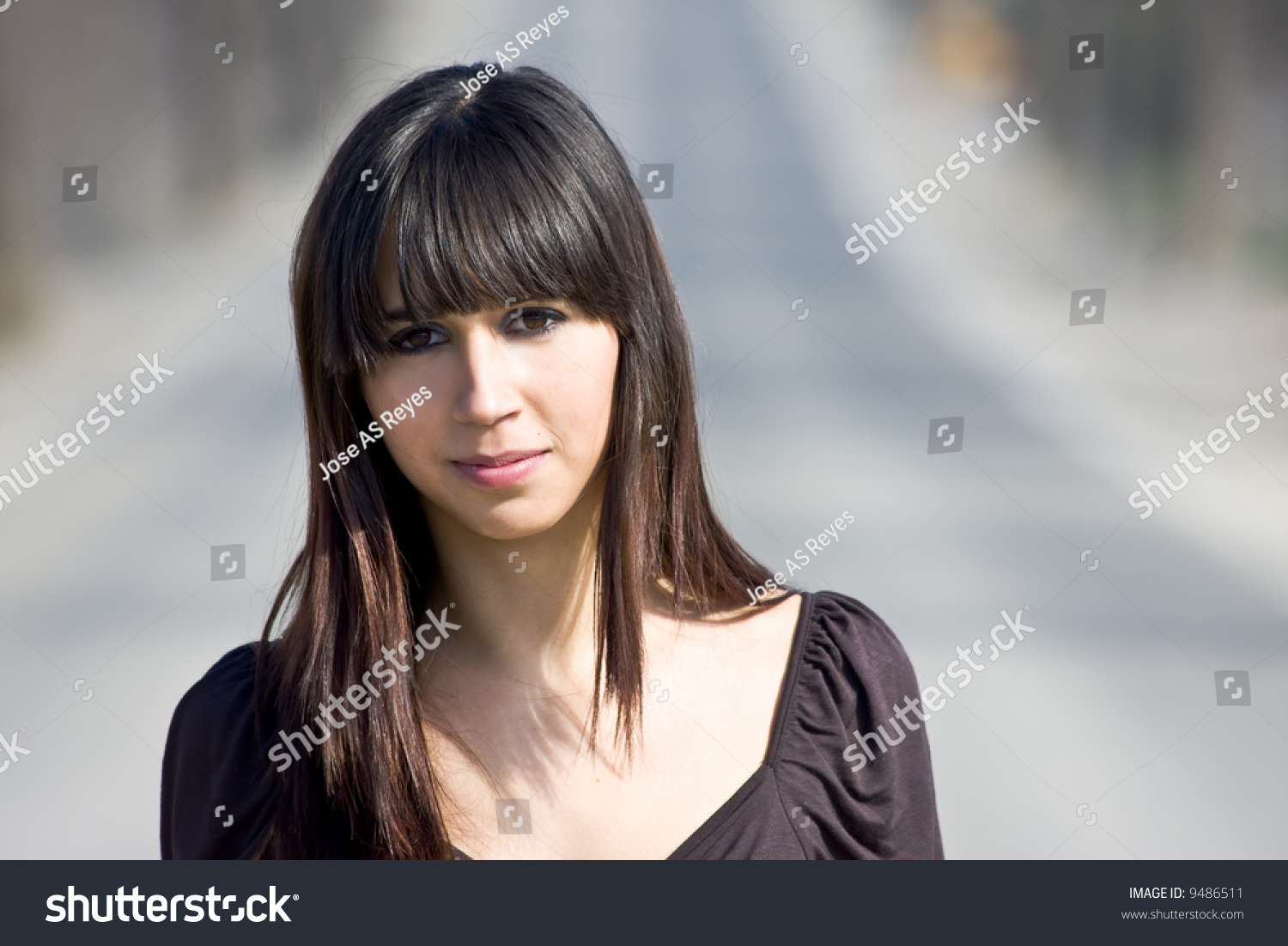  Candid Portrait Against Road Background Stock Photo 9486511 - Shutterstock