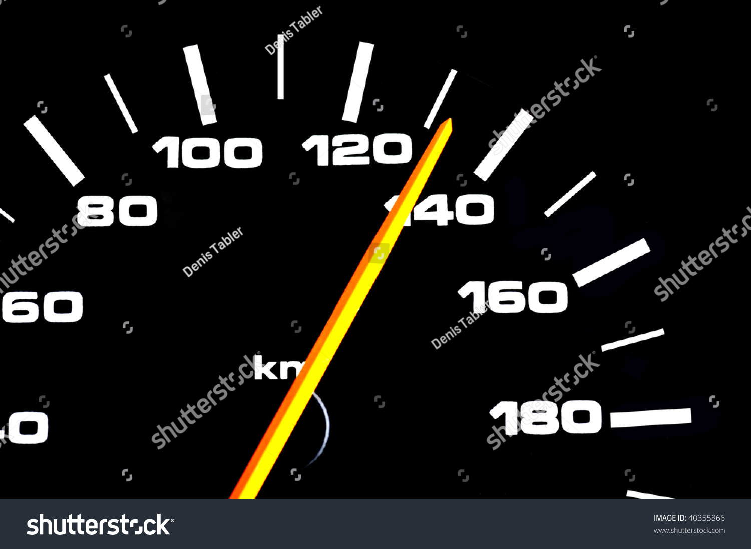 Car Speedometer Shows High Speed Stock Photo 40355866 : Shutterstock