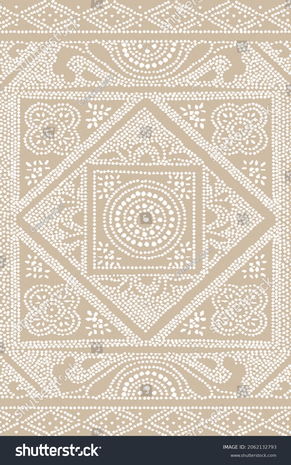 Carpet Bathmat Rug Boho Style Ethnic Stock Illustration 2062132793